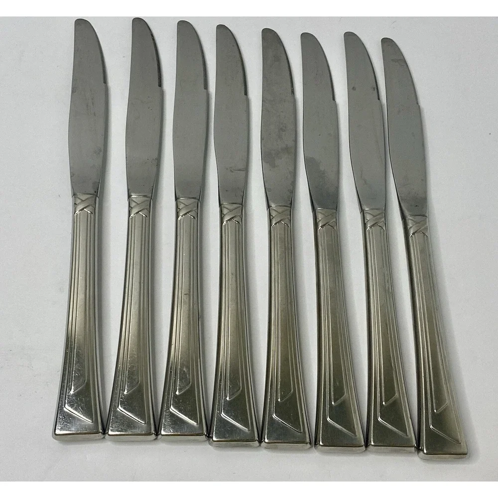 Oneida Ledges Set of 6 Dinner Knives USA Stainless Flatware